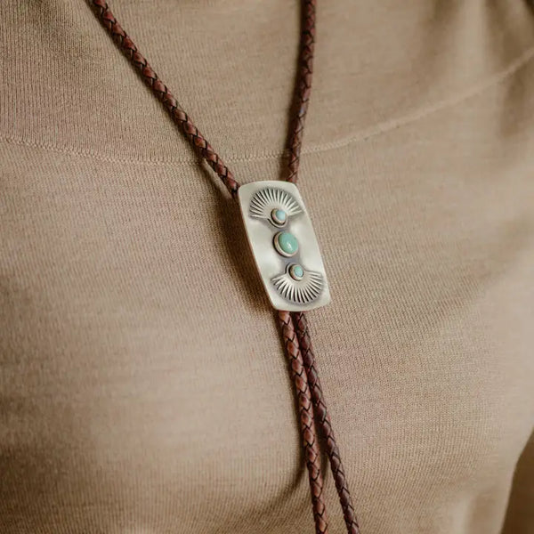 Yarrow Bolo Tie Dark Brown