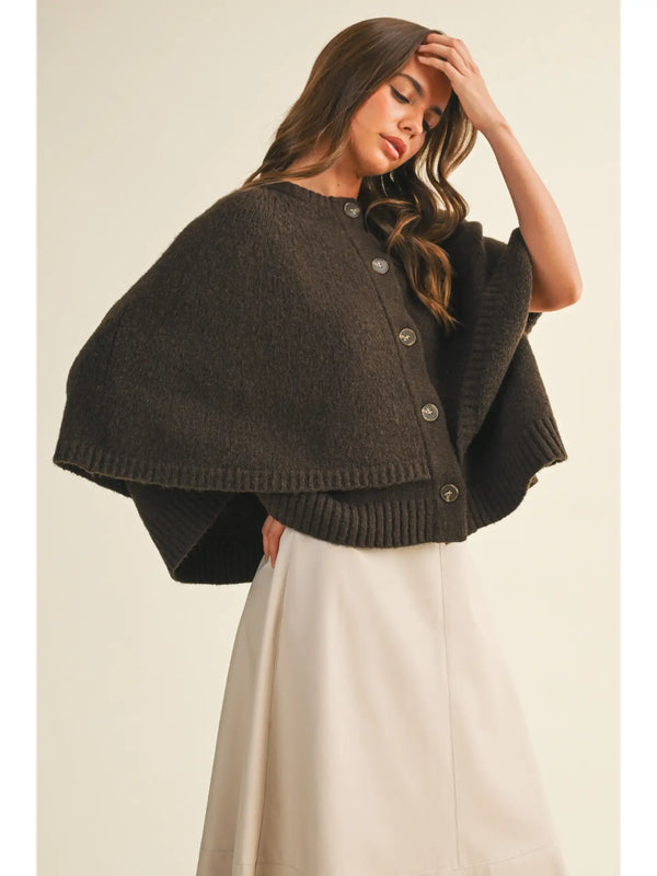 Hearthstone Knit Cape Espresso