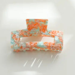 Sage Rectangle Claw Clip Large