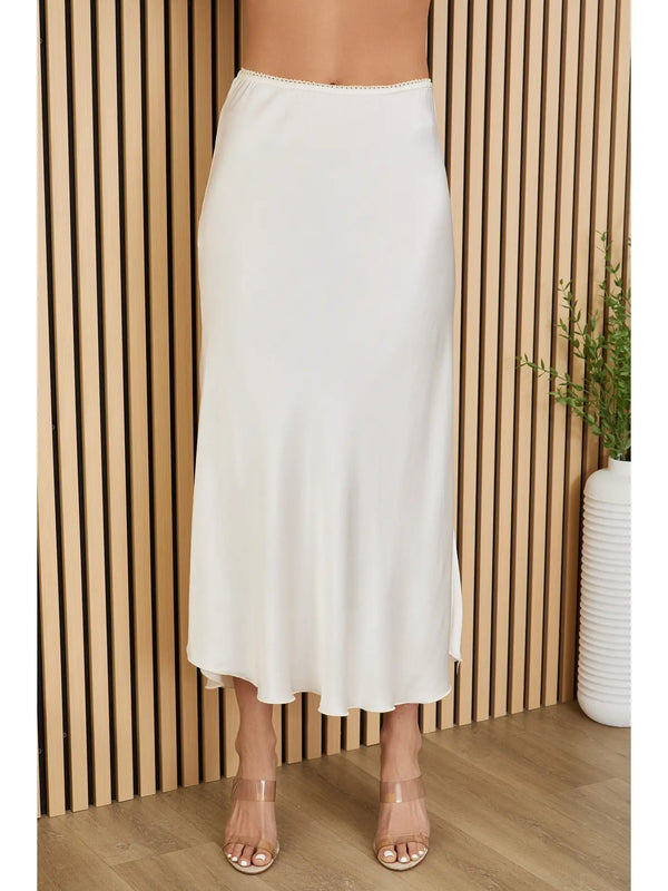Dream On Silk Skirt Butter