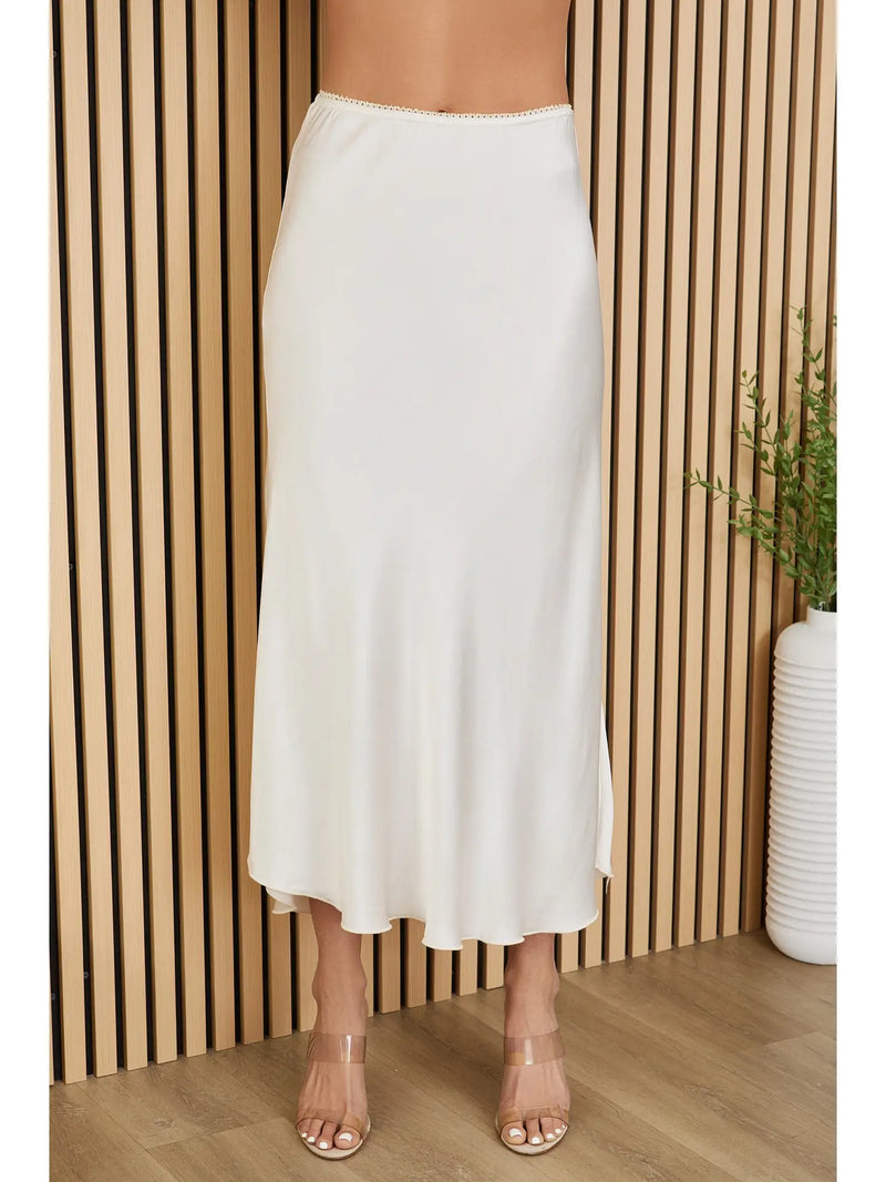Dream On Silk Skirt Butter