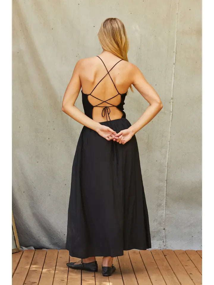 Isabella Mix Media Maxi Dress