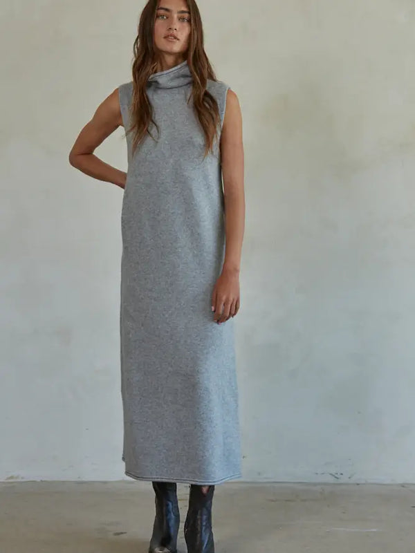 Maeva Sweater Dress Heather Grey