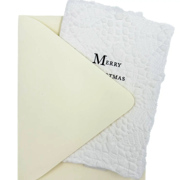 Merry Christmas On Snowflake Paper Card