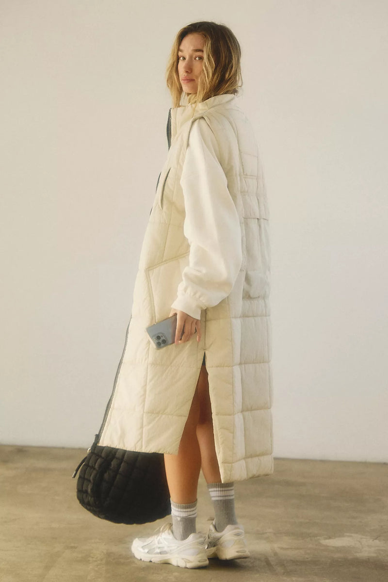 On The Move Packable Puffer Vest Muted Beige