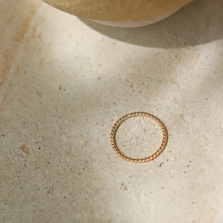 Spiral Midi Ring 14k Gold Fill