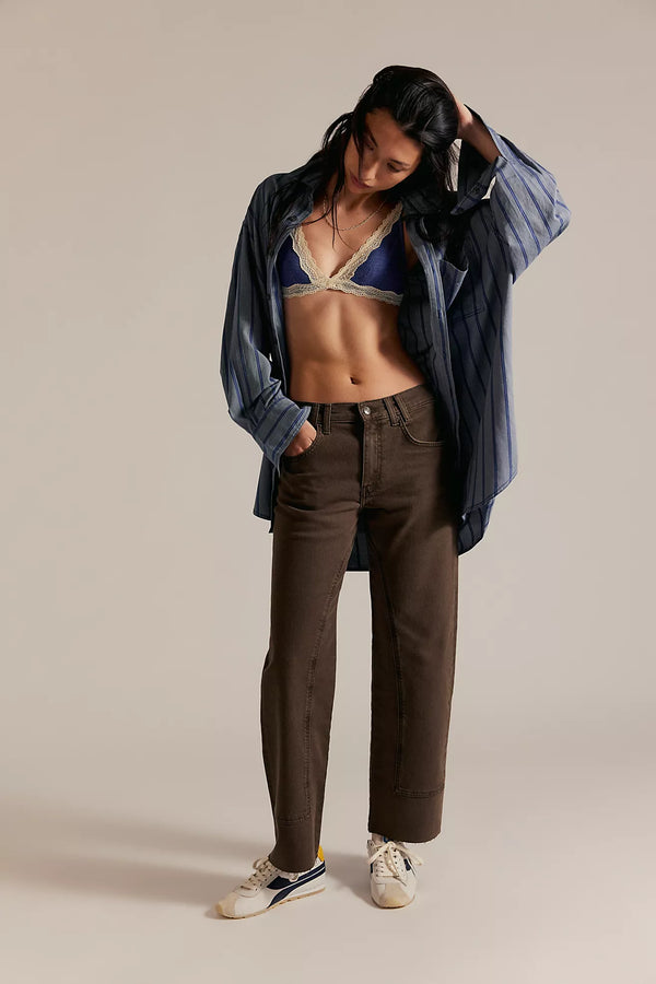 We The Free Risk Taker Mid-Rise Jeans Workwear Brown
