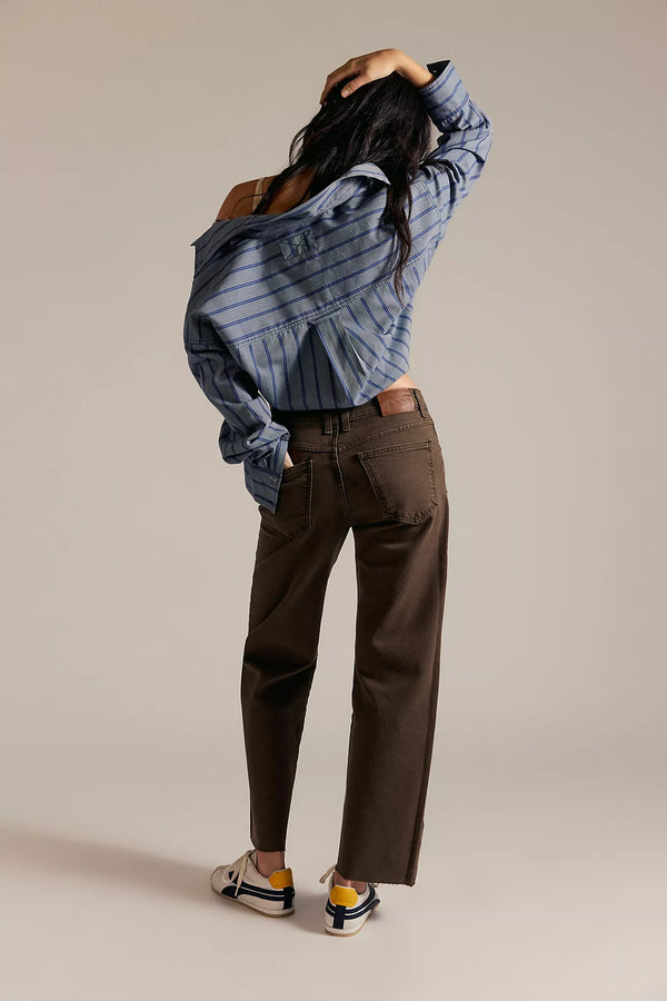 We The Free Risk Taker Mid-Rise Jeans Workwear Brown