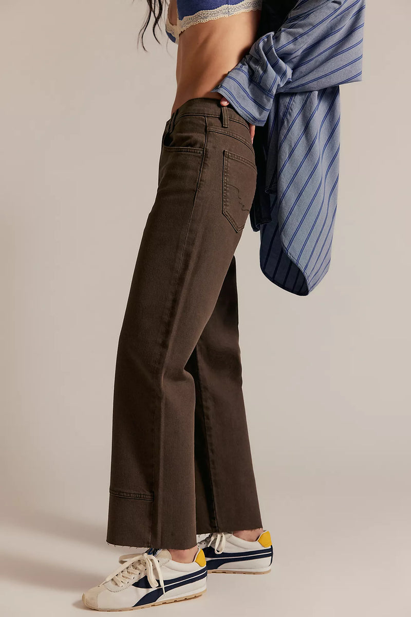 We The Free Risk Taker Mid-Rise Jeans Workwear Brown
