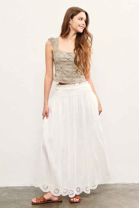 The Beth Eyelet Skirt