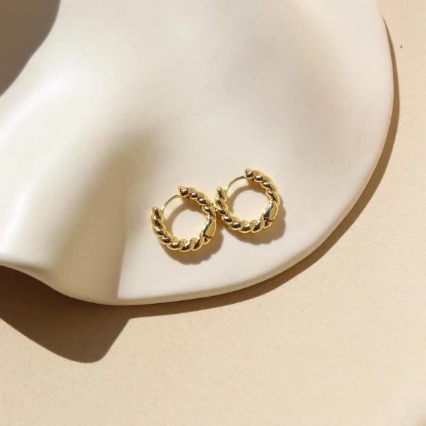 Croissant Huggie Hoops