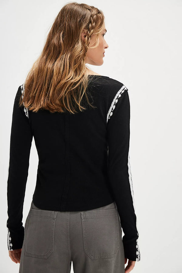 Lost Love Long-Sleeve Top Black Combo