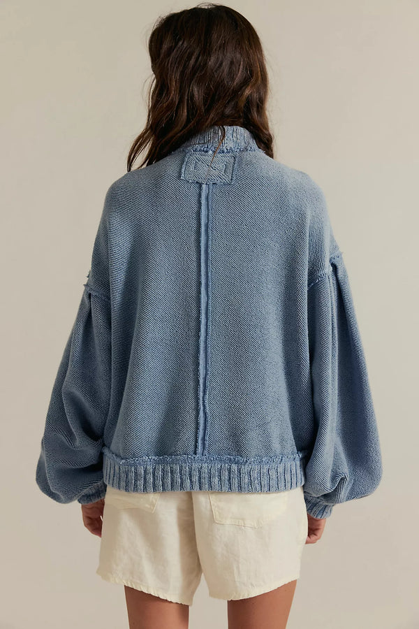 We The Free Cute In This Cardi Dusty Blue