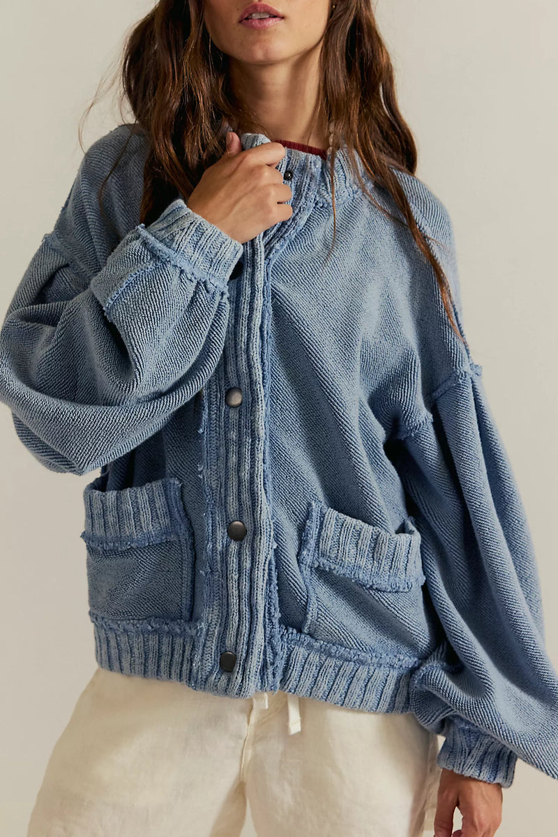 We The Free Cute In This Cardi Dusty Blue