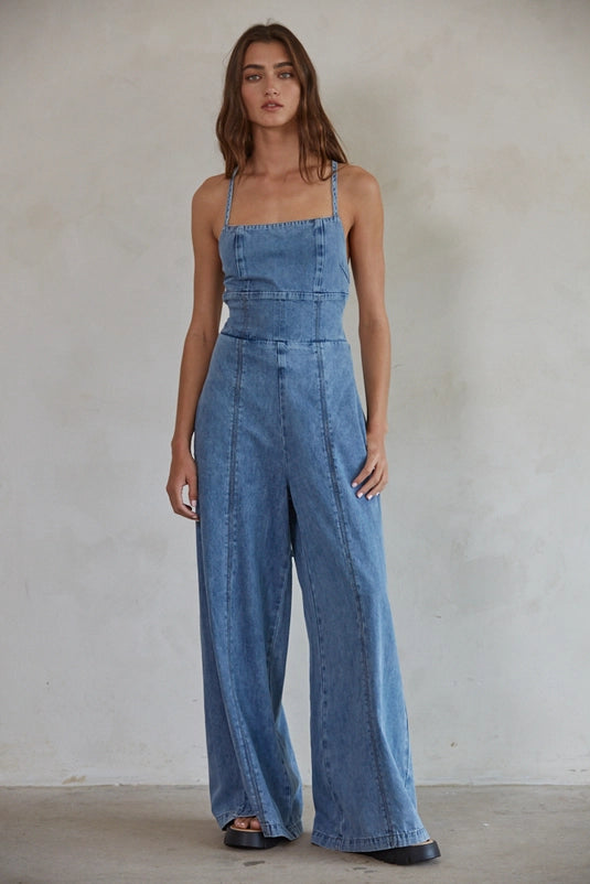 Sunkissed Wide Leg Jumpsuit Denim