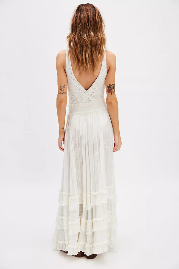 Brynn Maxi Skirt White