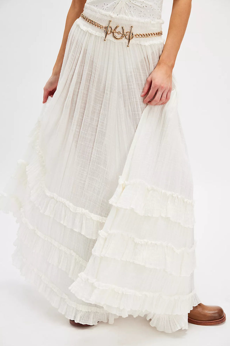 Brynn Maxi Skirt White