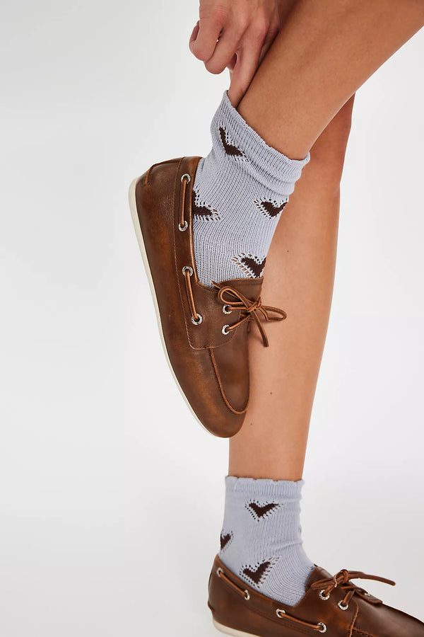 Cupids Bow Socks Blue