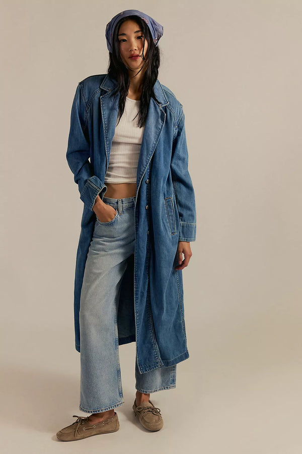We The Free Monique Indigo Duster Sunlight Blue