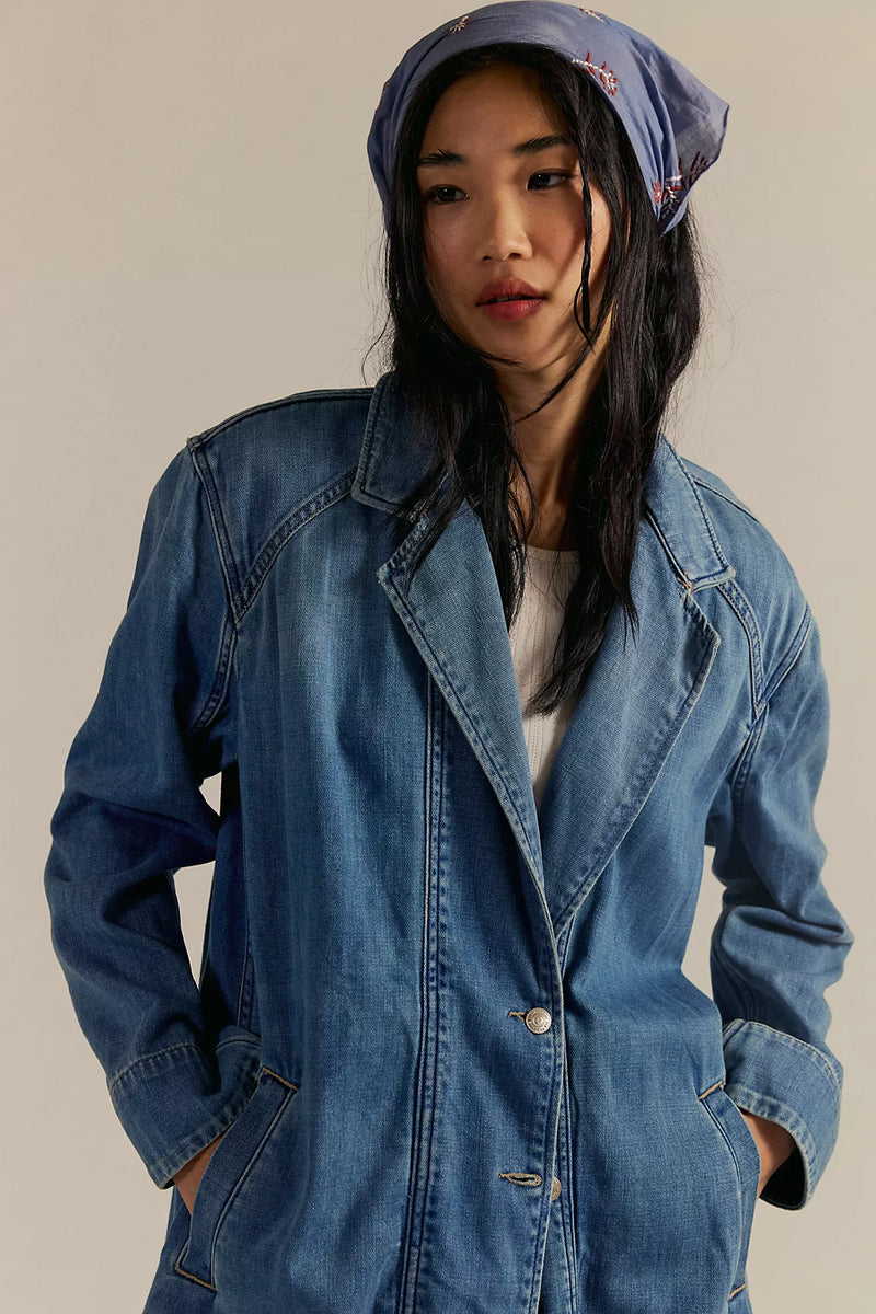 We The Free Monique Indigo Duster Sunlight Blue