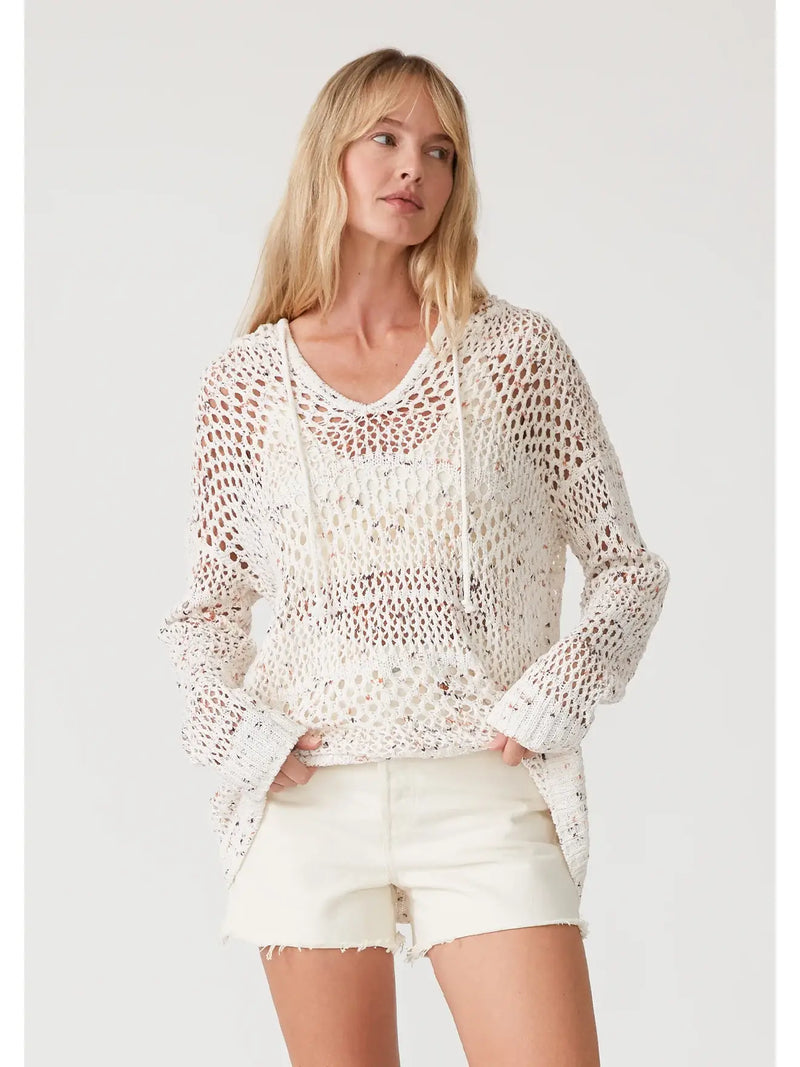 The Birch Pullover Ivory/Coral