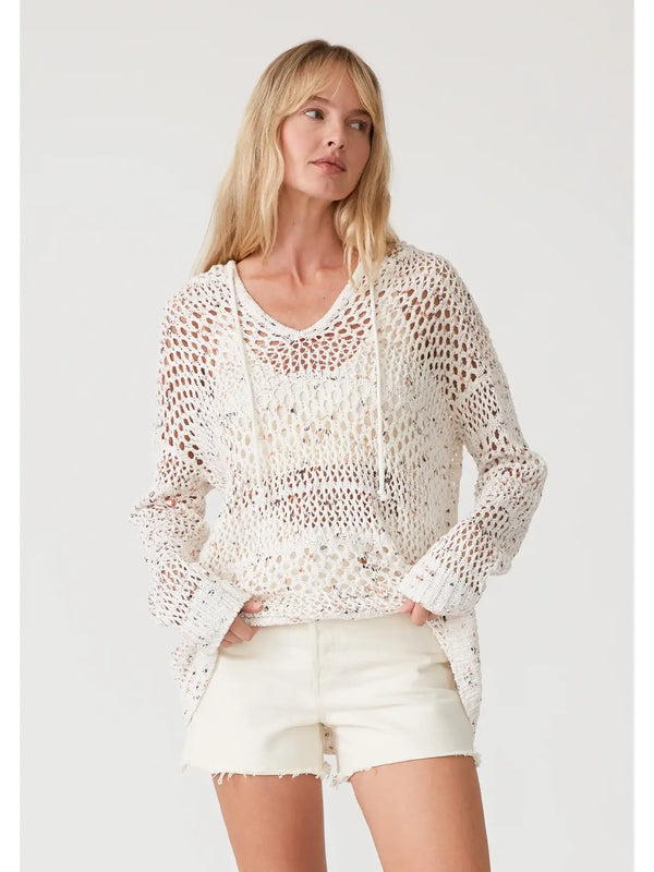 The Birch Pullover Ivory/Coral