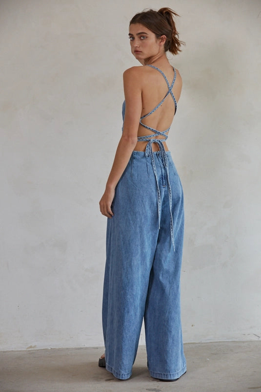 Sunkissed Wide Leg Jumpsuit Denim