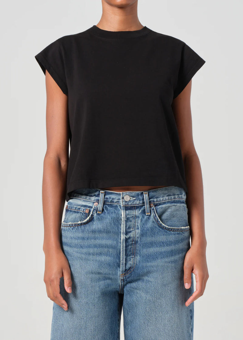 Bryce Cap Sleeve Tee Black