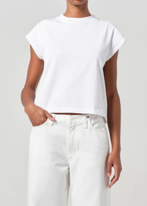 Bryce Cap Sleeve Tee White