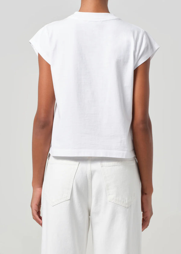 Bryce Cap Sleeve Tee White
