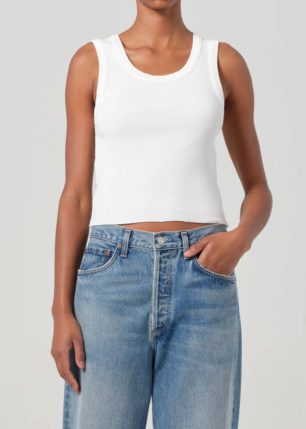 Shrunken Poppy Tank White