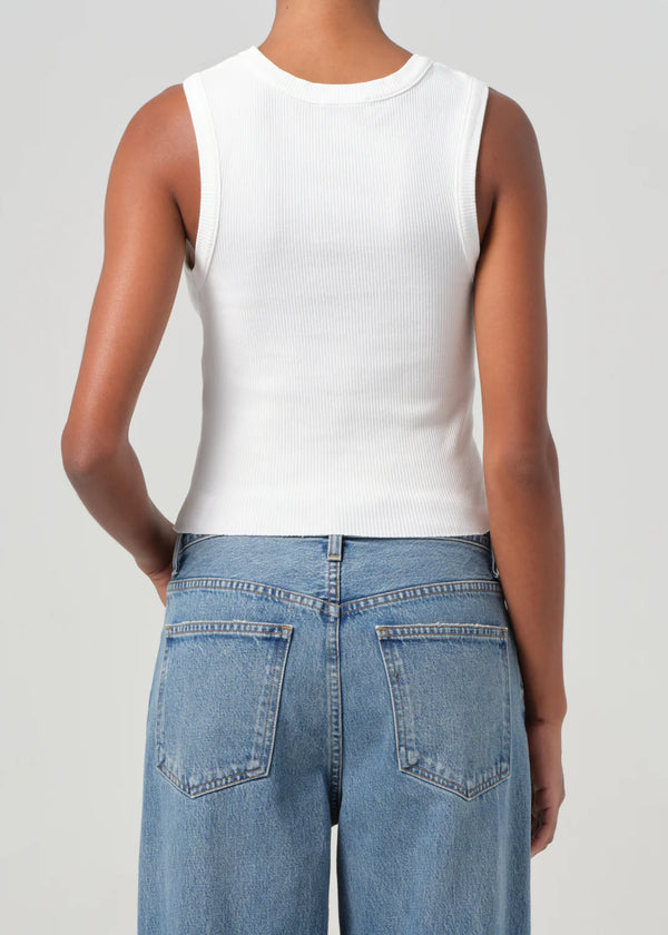 Shrunken Poppy Tank White