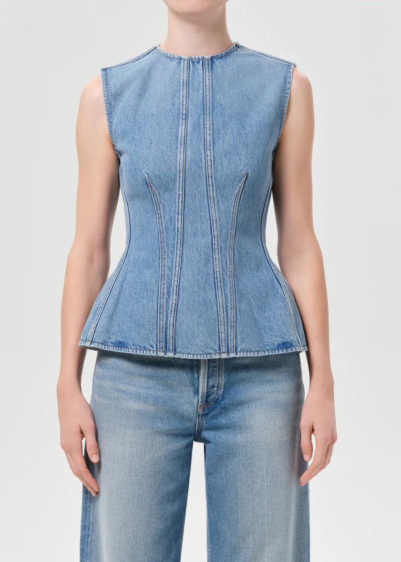 Corbin Denim Shell Top in Danton – B.loved