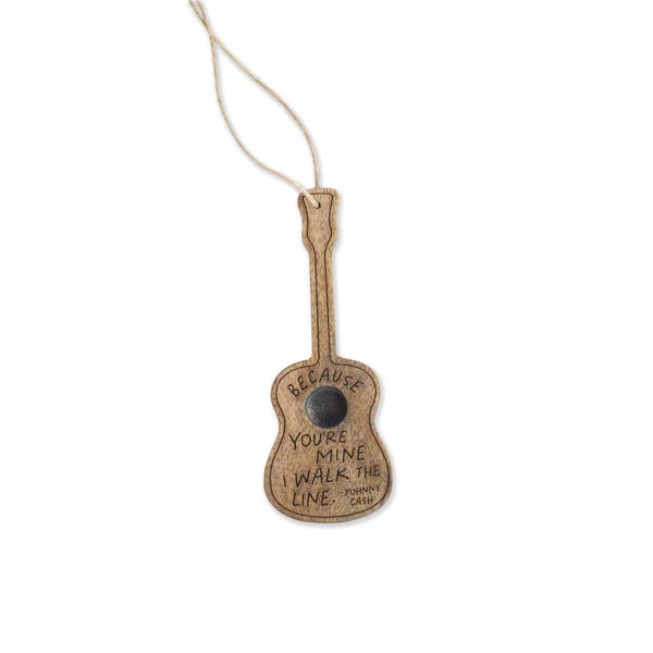 Wooden Guitar Ornaments Grey