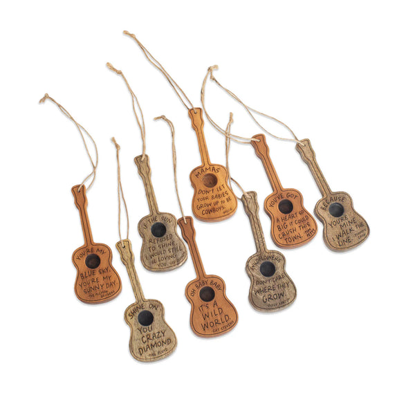 Wooden Guitar Ornaments Tan