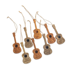 Wooden Guitar Ornaments Grey