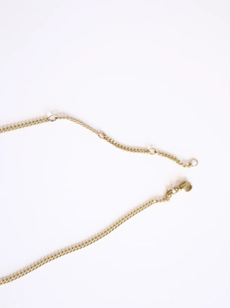Cross Pendant Curb Chain Necklace