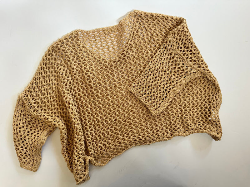 Summer Breeze Crochet Tunic Beige