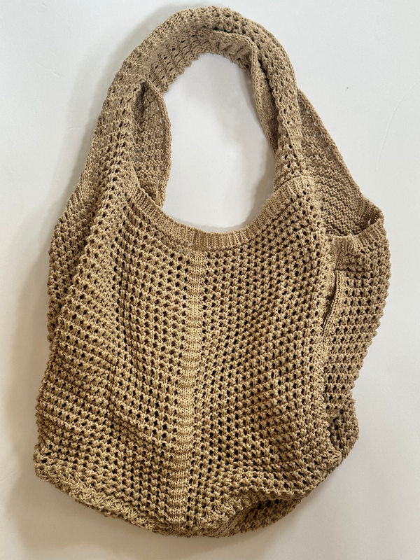 Harvest Knit Woven Bag Mocha
