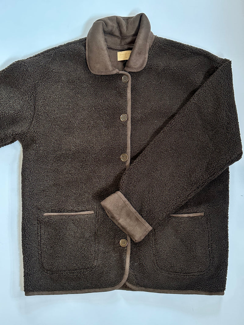 Leonora Teddy Shearling Jacket Espresso