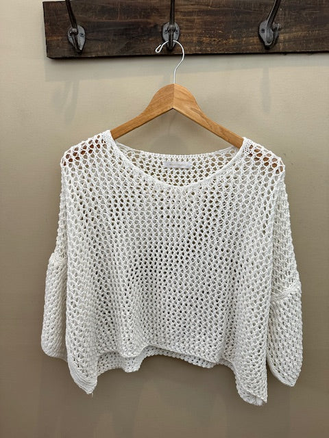 Summer Breeze Crochet Tunic White