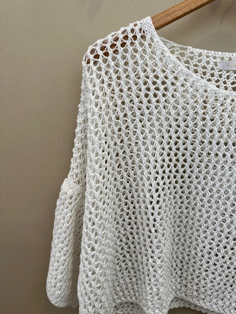 Summer Breeze Crochet Tunic White