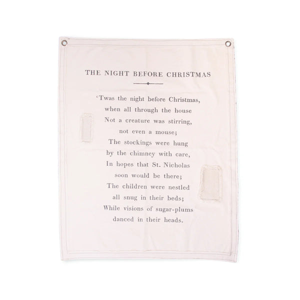 The Night Before Christmas Canvas Wall Hanging