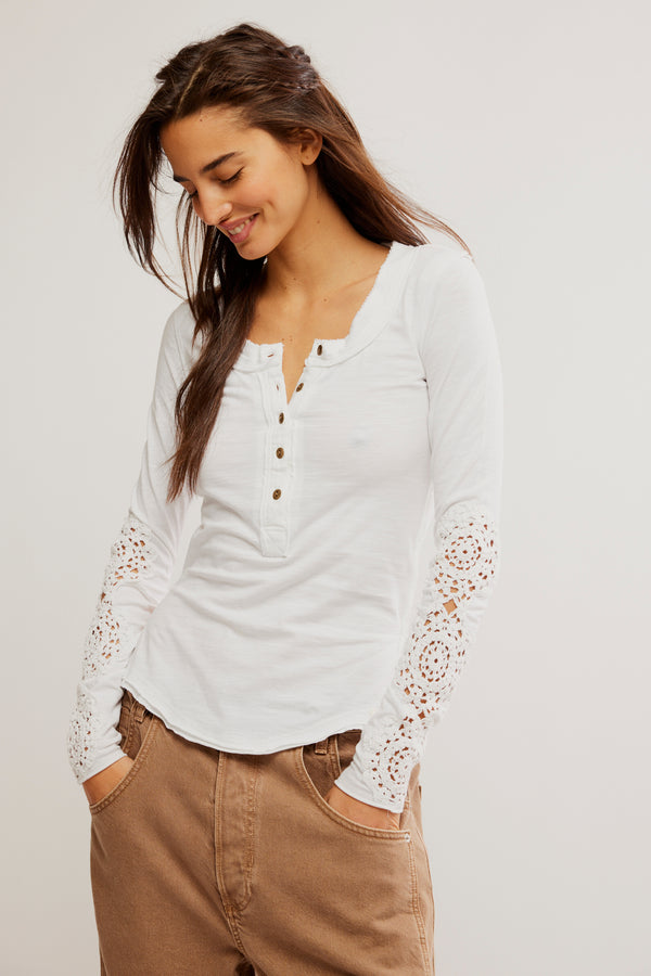 Our Song Henley Cuff Ivory