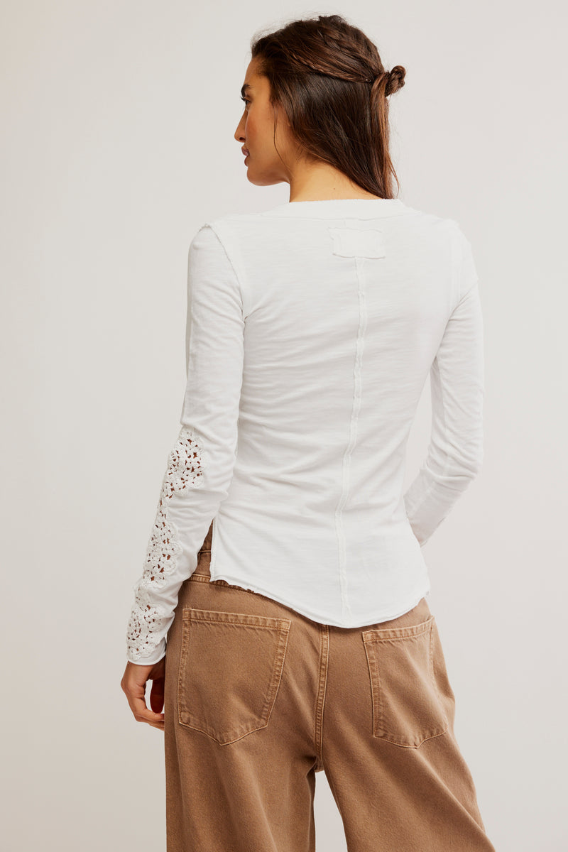 Our Song Henley Cuff Ivory