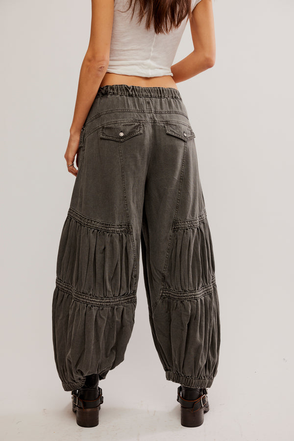 Last Word Parachute Pants Washed Black