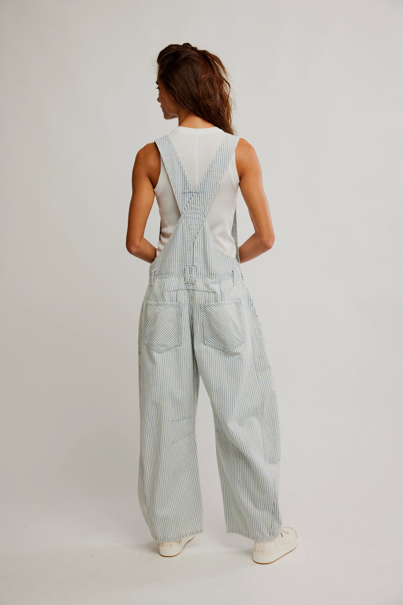 Good Luck Stripe Overall Indigo Railroad