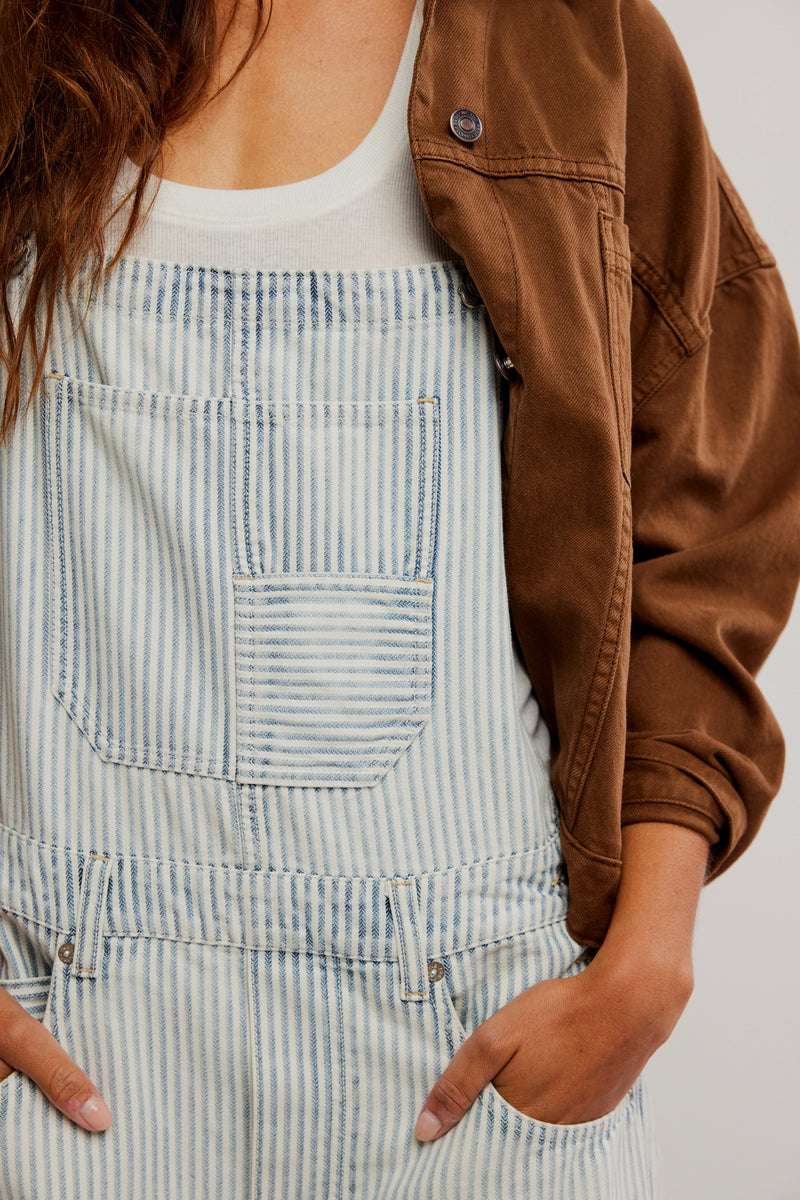 Good Luck Stripe Overall Indigo Railroad