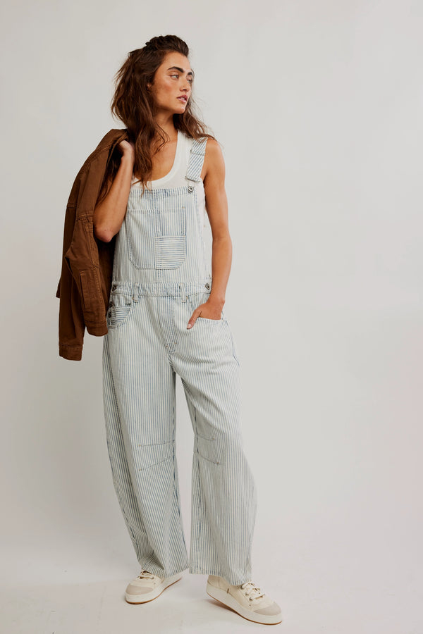 Good Luck Stripe Overall Indigo Railroad