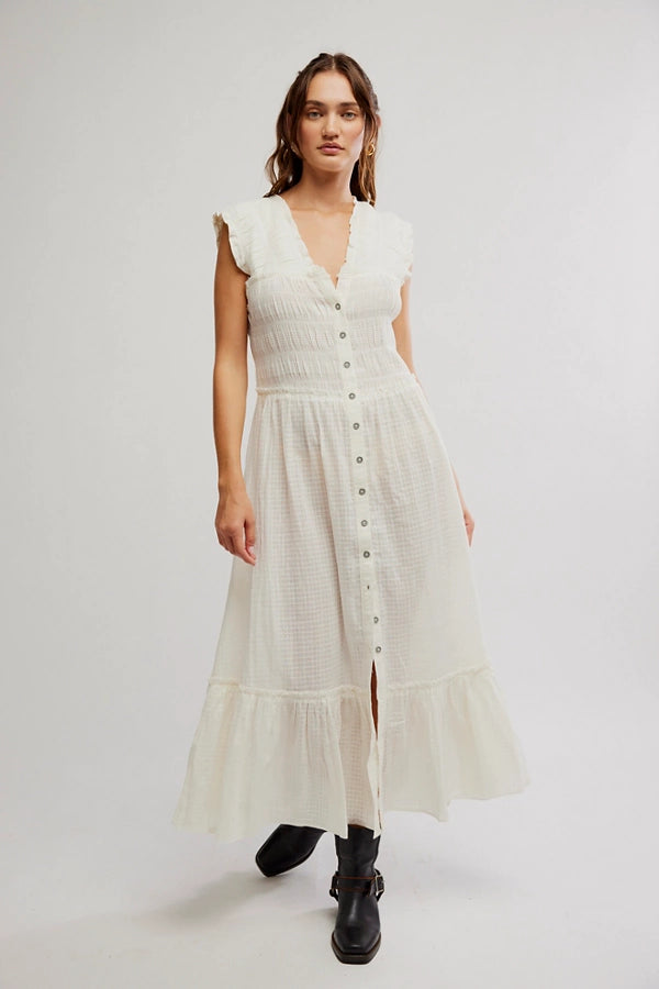 Desert Dazed Midi Dress Clean Ivory